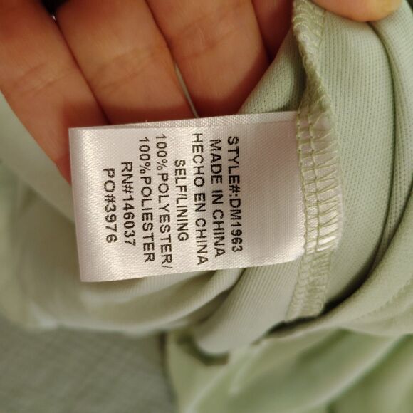 Baltic Born K Maxi Gown XS Katrina Bridesmaid Sage Green Chiffon Flowy high slit - Picture 10 of 11